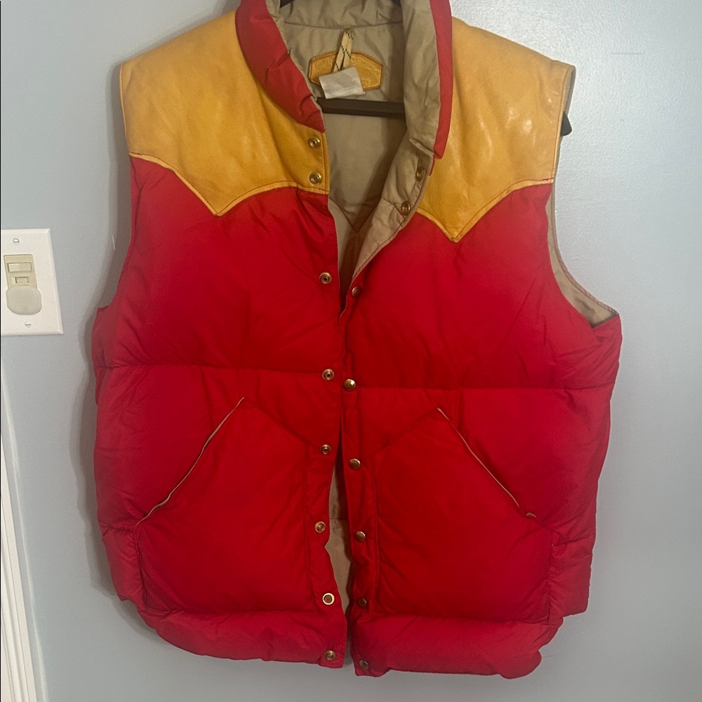 Red and Yellow Puffer Vest